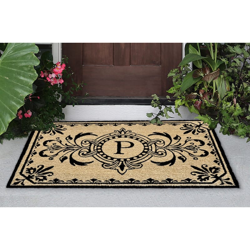 Liora Manne Dwell Vine Outdoor Mat Black