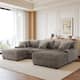 118.4"W Plush Modular Sectional Sofa with Pillows