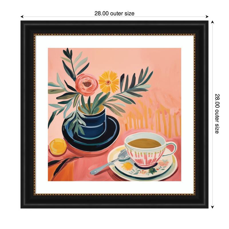 Kate and Laurel Framed Art Cozy Coffee by The Creative Bunch Studio