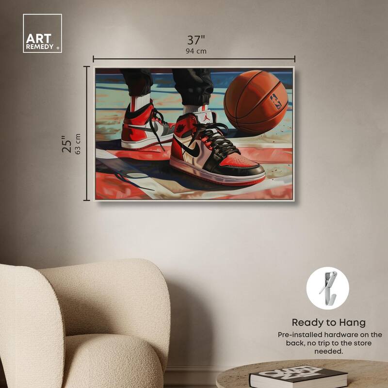 Down at the Court Canvas by Art Remedy
