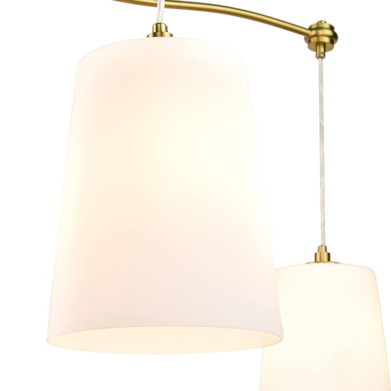 Light Society Llie Chandelier - Brushed Brass/Opal