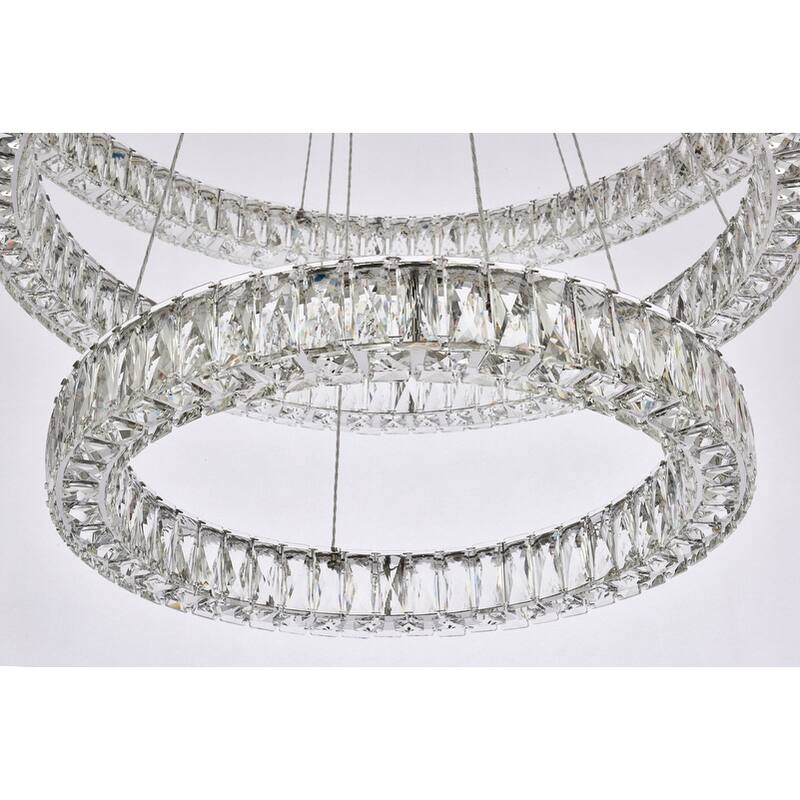 Indigo Home 41 inch LED triple ring chandelier