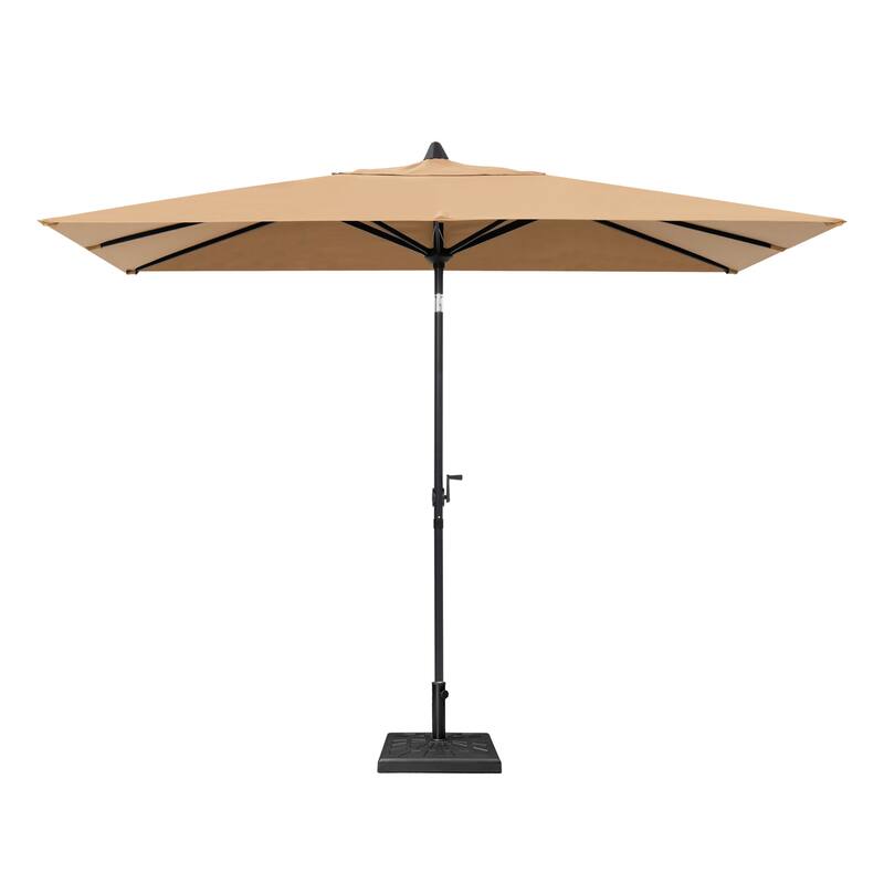 Crestlive Products 9 x 5 FT Patio Outdoor Rectangular Market Umbrella with Base