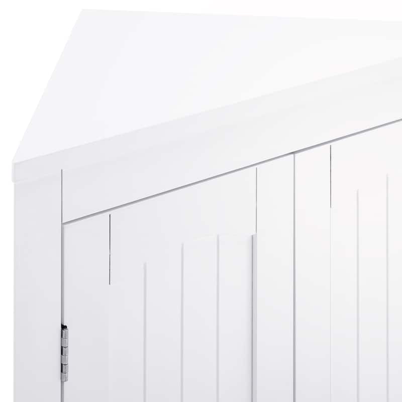 Corner Cabinet with Doors and Shelves
