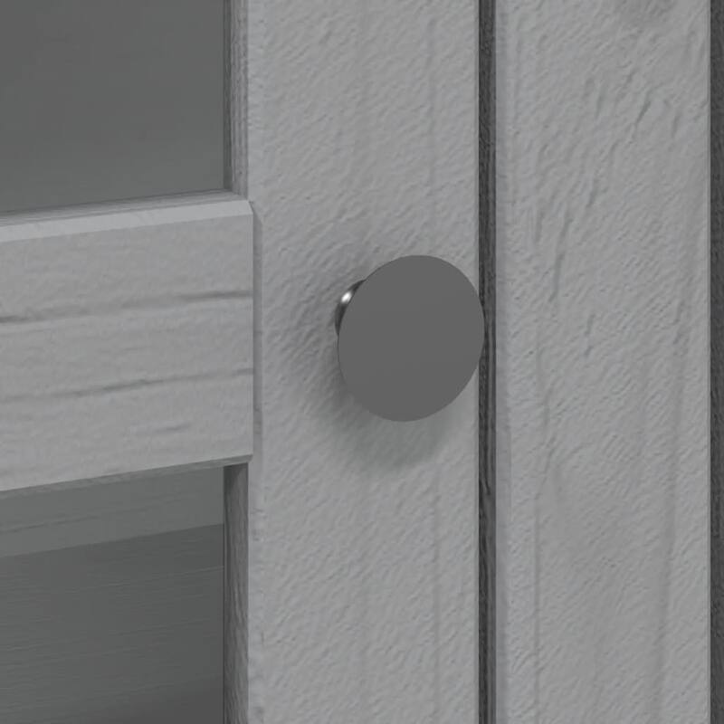 vidaXL Cabinet Storage Book Cabinet with Glass Doors BODO Solid Wood Pine - 45.5" x 14.6" x 47.6"