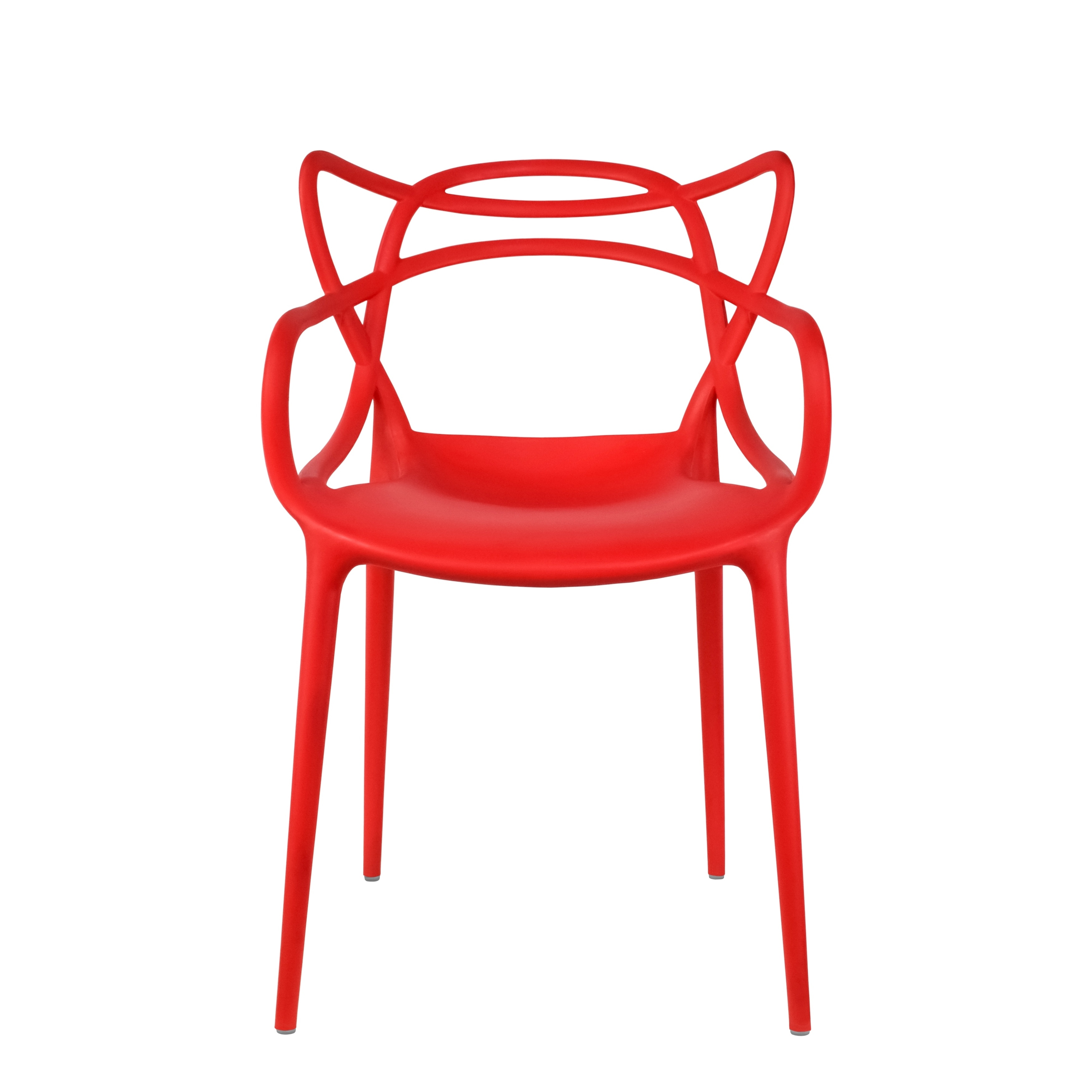 Modern Red Dining Arm Chair – Single Contemporary Accent Chair with Sleek Design for Kitchen or Dining Room