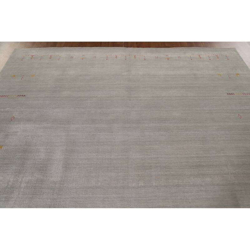 Gabbeh Area Rug Handmade Tribal / Striped Wool Carpet - 7'11"x 9'9"