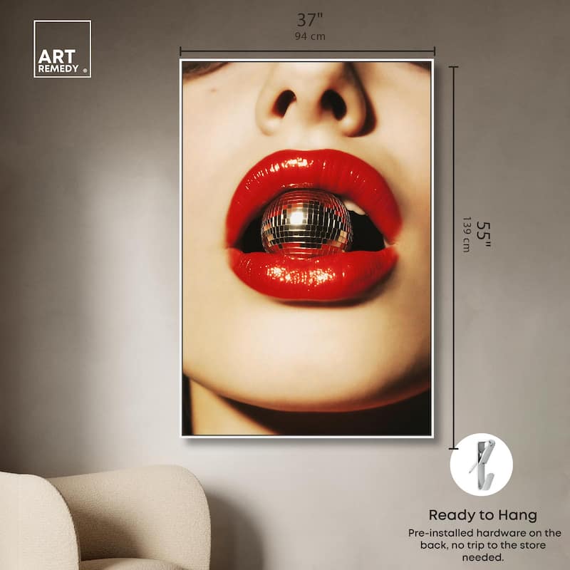 Disco Lips Canvas by Art Remedy