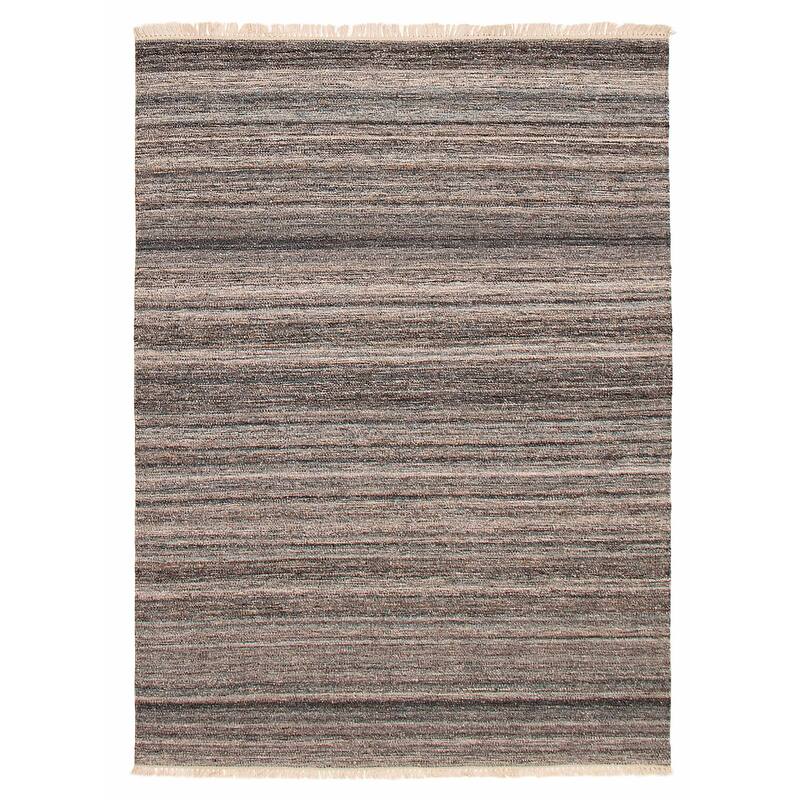 Boho Grey Kilim 5'4" x 7'8" - 5'4 x 7'8 - Dark Grey - 5'4 x 7'8
