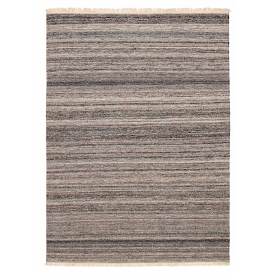 Boho Grey Kilim 5'4" x 7'8" - 5'4 x 7'8