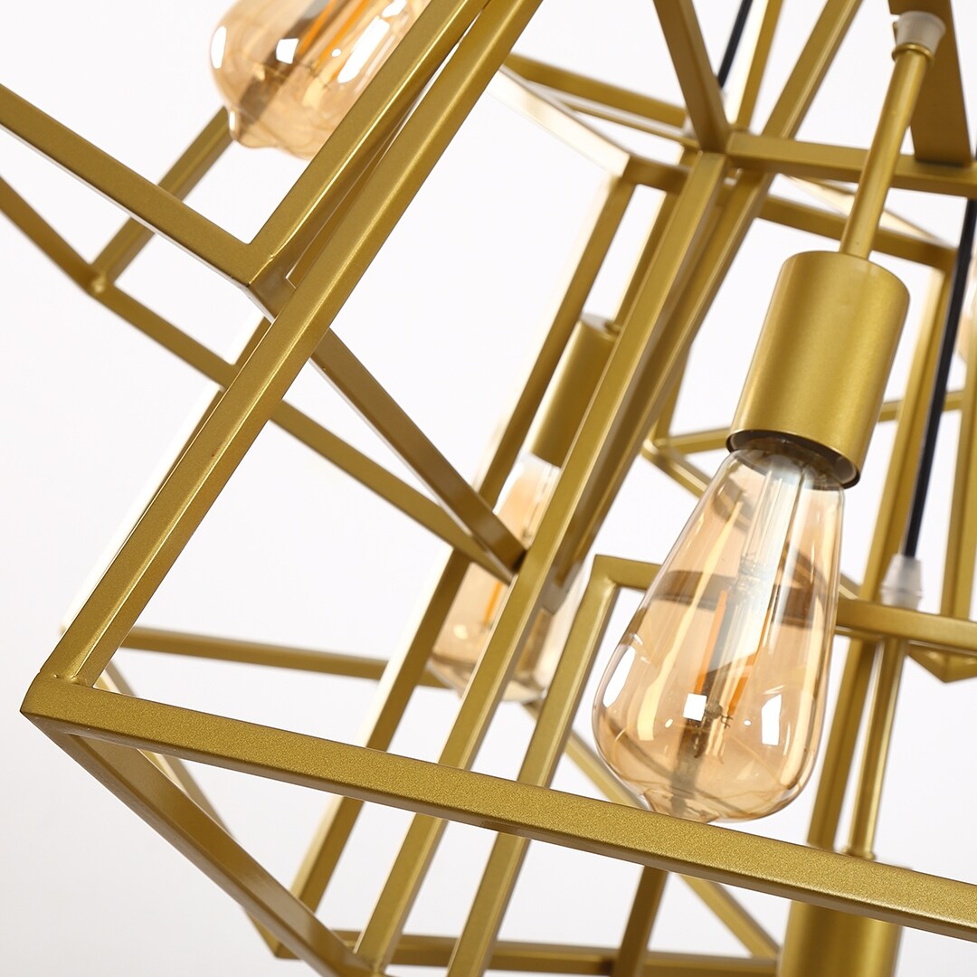 7-Light Multi Cage Industrial Pendant Lamp Stairway Chandelier