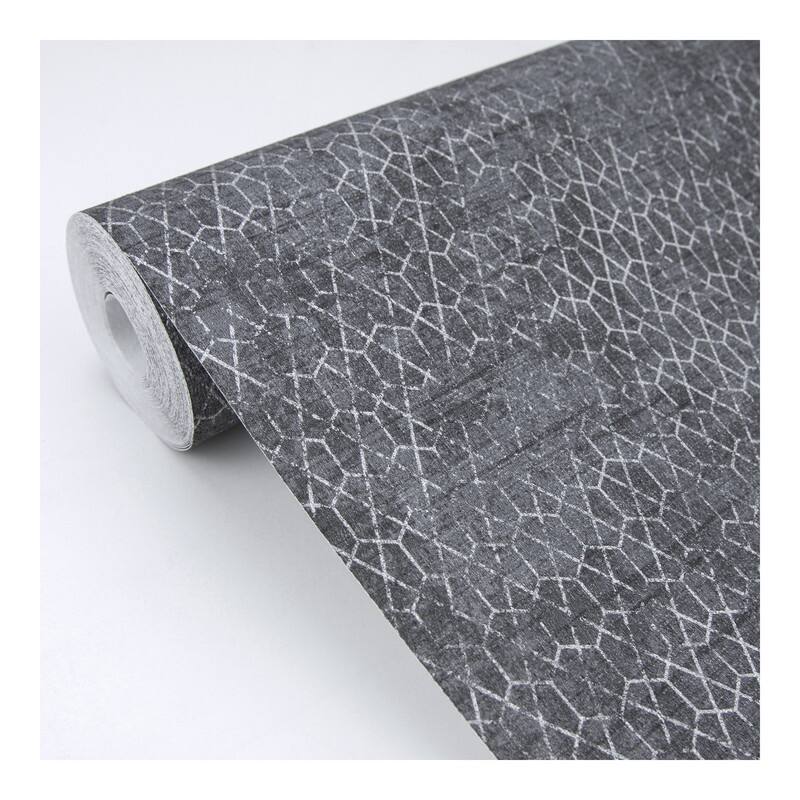 Advantage Elias Grey Gridline Wallpaper - 20.9 x 396 x 0.025