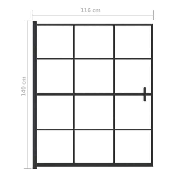 dimension image slide 0 of 3, vidaXL Shower Enclosure ESG multisize Black