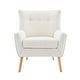 preview thumbnail 2 of 9, Almond Boucle Tufted Back Accent Chair by Christopher Knight Home