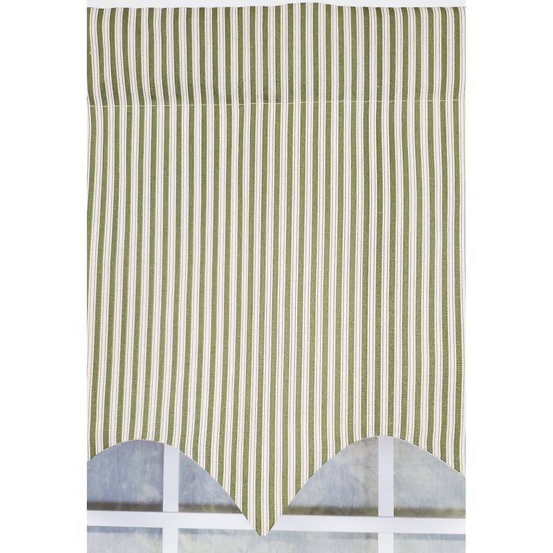 RLF Home Design MG-Ticking Stripe Regal Window Valance