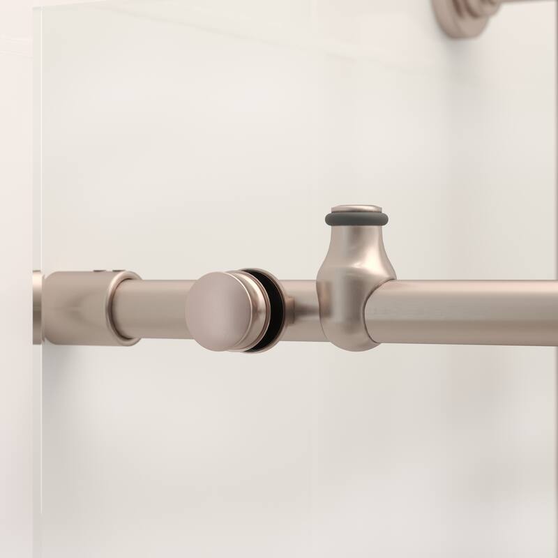 Seawin Crystal 56 - 60 x 78 inches Frameless Sliding Shower Door 3/8 in. (10 mm) Clear Tempered Glass with NanoShield Coating