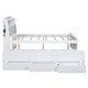 preview thumbnail 17 of 15, Full Size Platform Bed with Storage LED Headboard, Twin Size Trundle and 3 Drawers, White