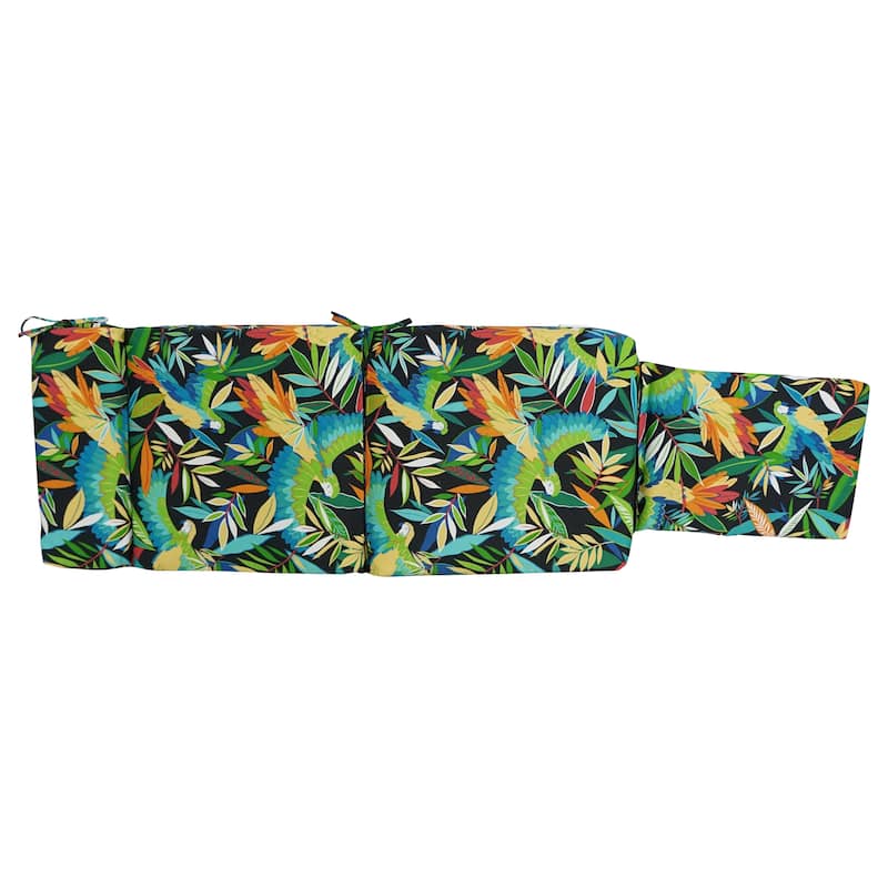 Blazing Needles Steamer Deck Outdoor Lounger Cushion - 72 x 20