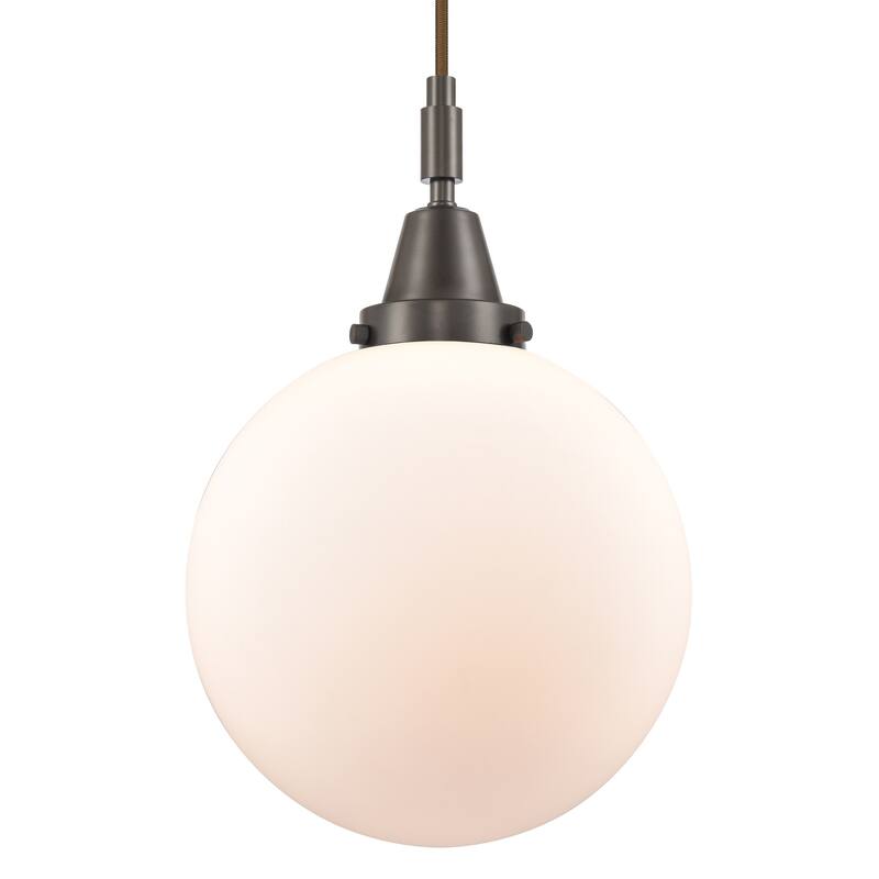 Innovations Lighting 447-1P-G201-10 Beacon 10" Wide Mini Pendant with - Oil Rubbed Bronze