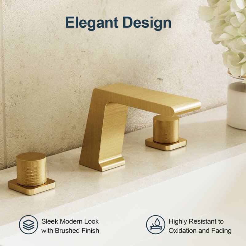 GRANDJOY 10" Dual Shower System with 2-Handle Waterfall Bathroom Sink Faucet Combo Set