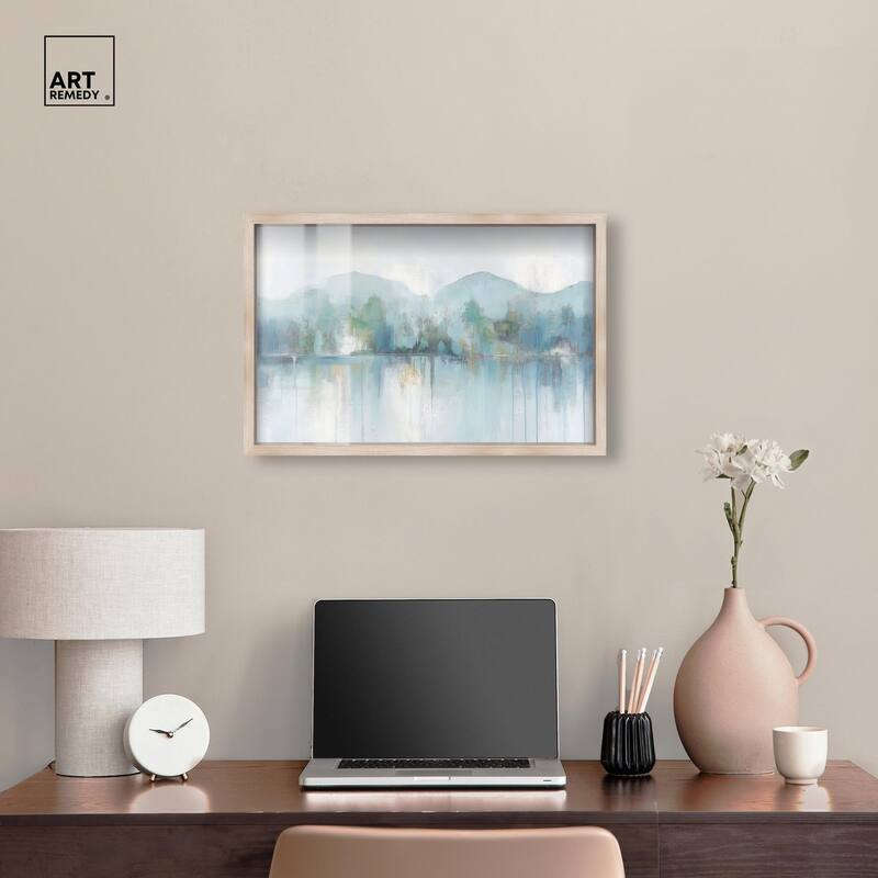 Mirrored Aqua Dream II Shadowbox by Art Remedy