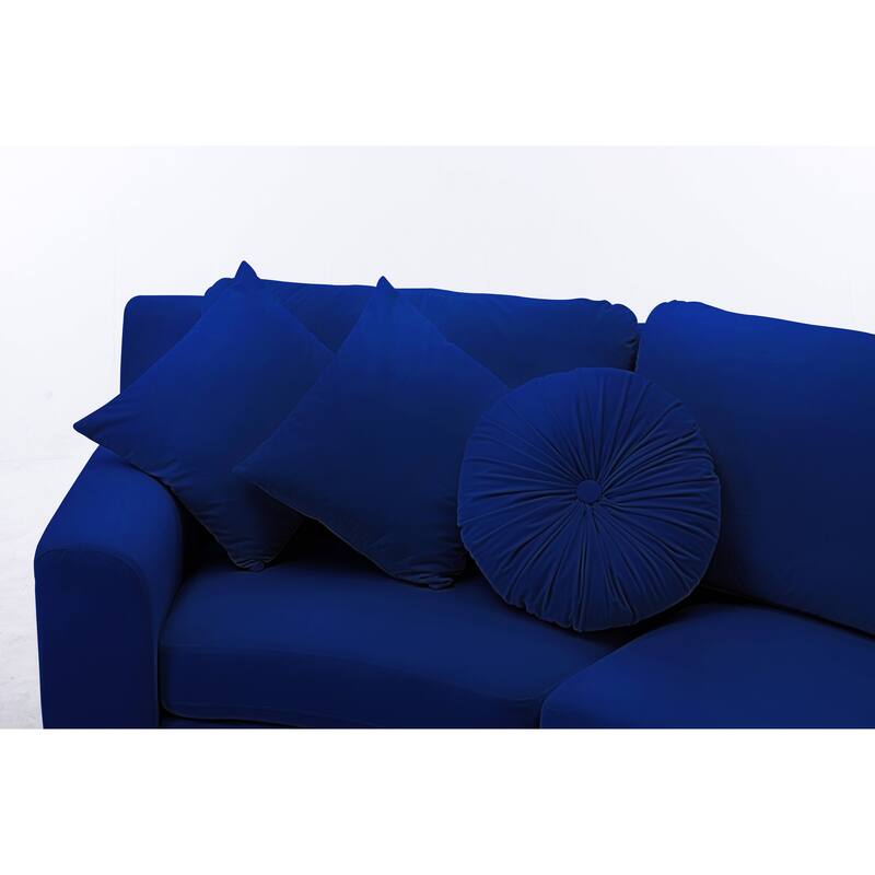 136'' Velvet sofa Sectional U Shaped 4 Seater Symmetrical Modular Curve Sofas
