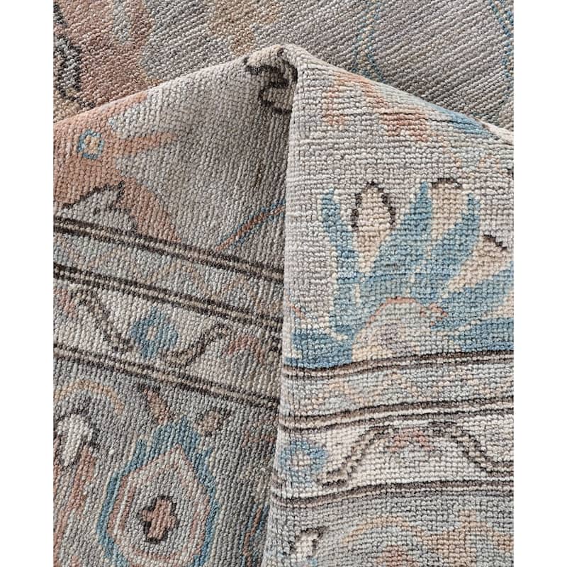Oushak One-of-a-Kind Hand-Knotted Area Rug - Gray - 8' 11" x 11' 10"