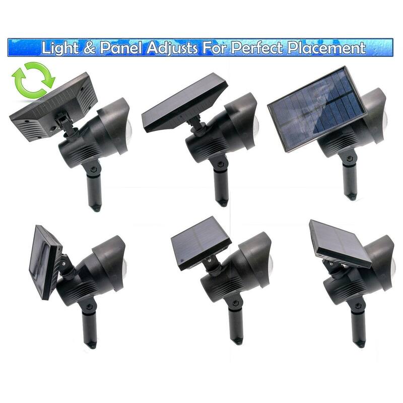 Solar Rotating RGB Color LED Spotlight - Rotating Color Changing Disco Lights