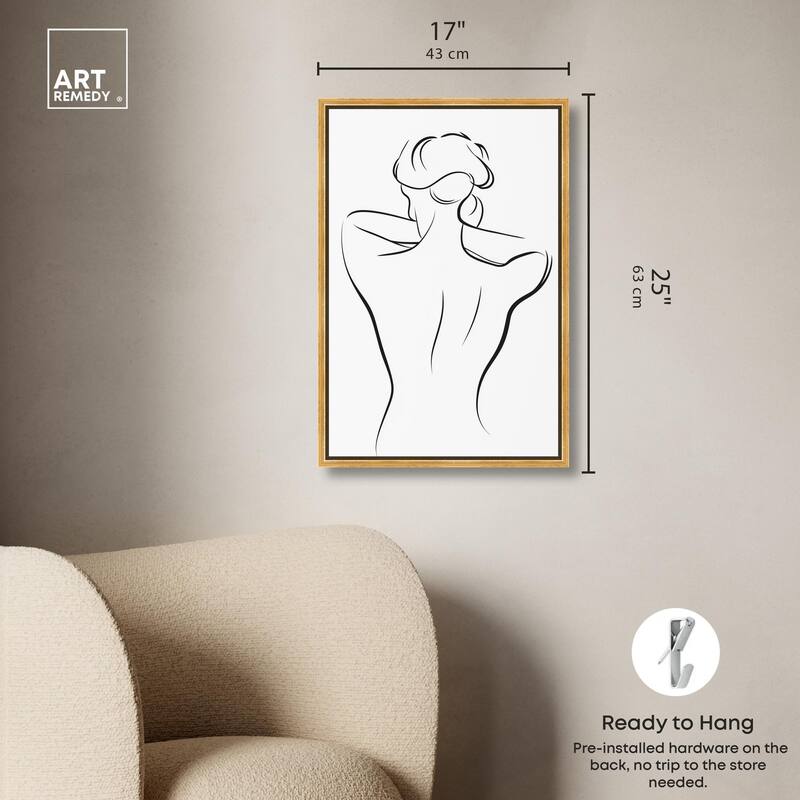 Woman in Contour II Canvas by Art Remedy