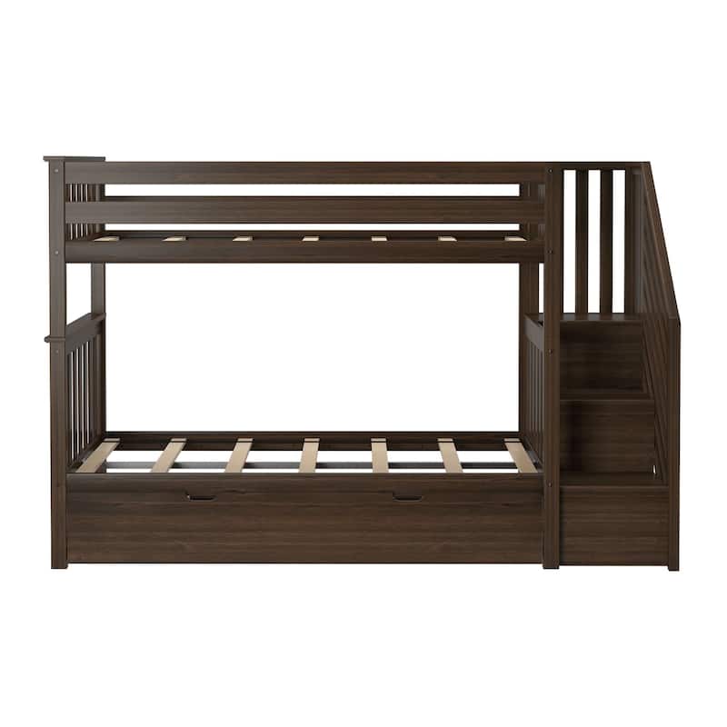 Max and Lily Twin over Twin Staircase Bunk with Trundle