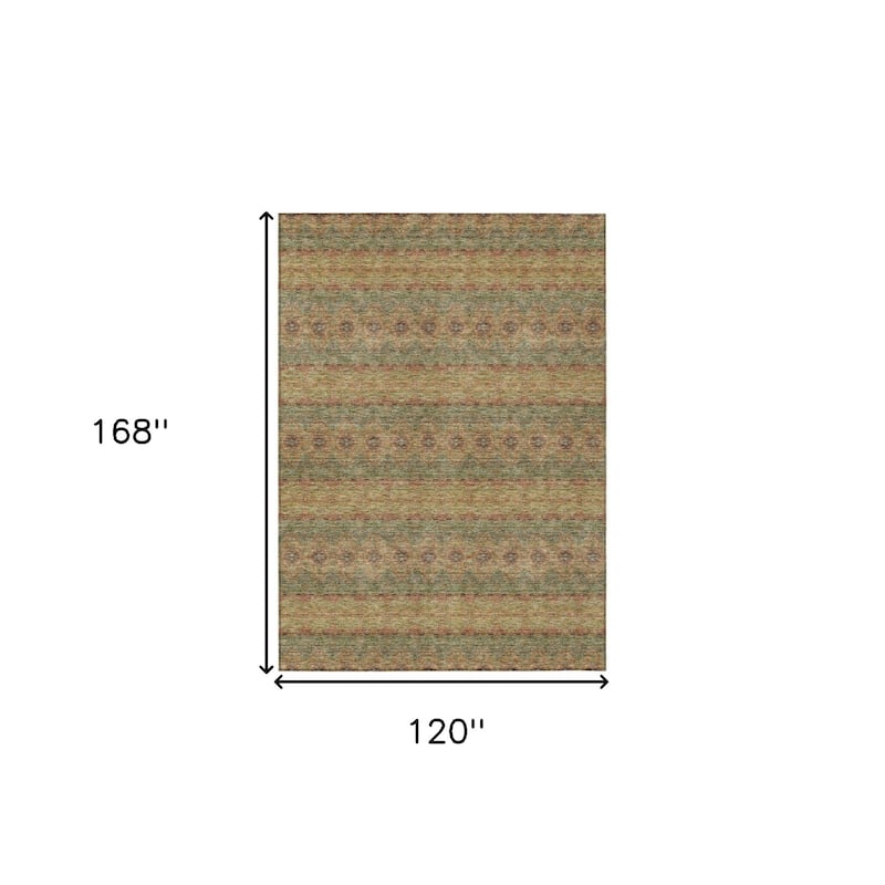 HomeRoots Floral Medallion Transitional Rectangle Outdoor Rug