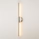 preview thumbnail 85 of 119, 1-Light Black/ Gold/ Nickel Modern Long Linear Strip Wall Sconce Dimmable LED Bathroom Vanity Light