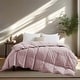 preview thumbnail 1 of 11, Lightweight to Heavyweight Premium White Goose Down Comforter Duvet Insert California King - Lightweight Pink