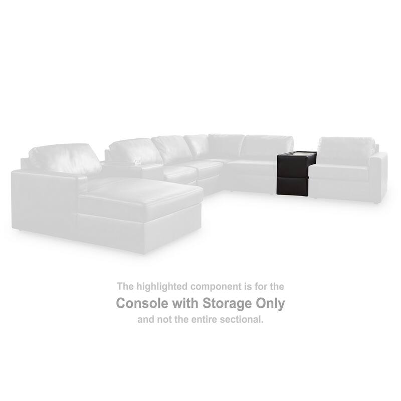 Signature Design by Ashley ModMax II Black 5-Piece Double Chaise Sectional with Storage Consoles - 144" W x 69" D x 36" H