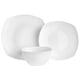 preview thumbnail 4 of 4, Fitz and Floyd Nevaeh White Soft Square 12-Piece Dinnerware Set, Service for 4