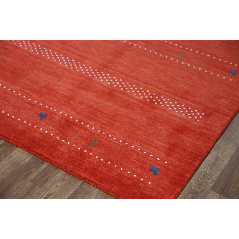Tribal Contemporary Gabbeh Indian Rug Handmade Bedroom Wool Carpet - 4'6" x 6'6"