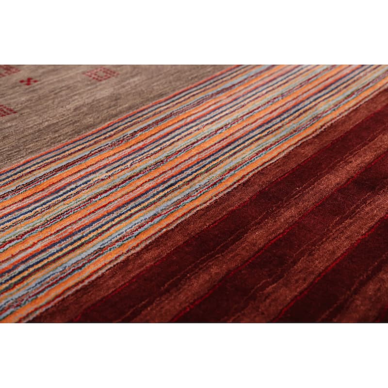 ECARPETGALLERY Hand Loomed Kashkuli Gabbeh Multi Color Wool Rug - 6'5 x 9'9