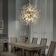preview thumbnail 52 of 79, 8/9/12/16-Light Modern Linear Sputnik Firework Dandelion Crystal Chandelier 9-Lights - Gold
