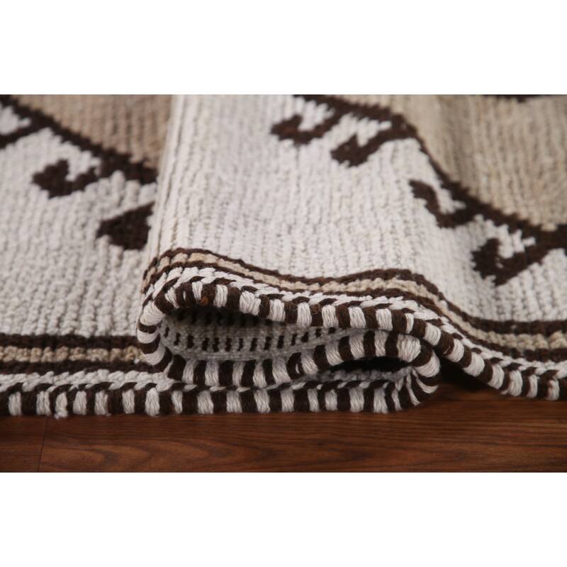 Beige Anatolian Turkish Runner Rug Handmade Wool Carpet - 3'1"x 11'2"