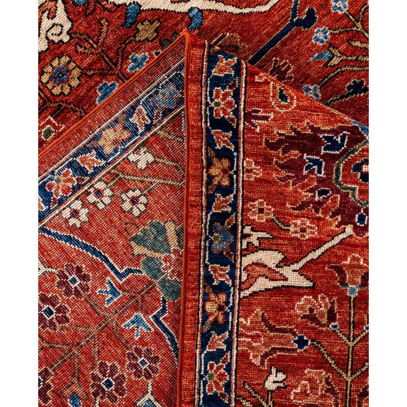 Serapi One-of-a-Kind Hand-Knotted Area Rug - Red - 8' 11" x 11' 9"