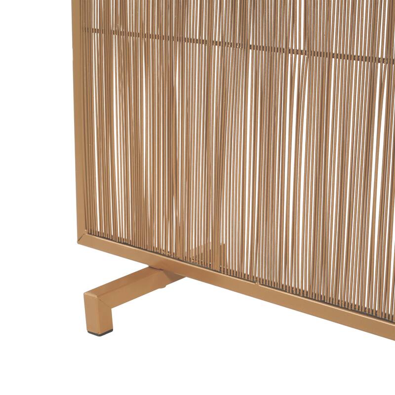 Christopher Knight Home - Willow Modern Iron Fireplace Screen with Vertical Bar Design