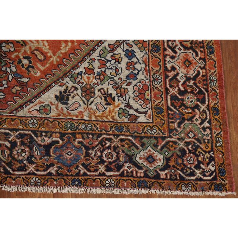 Pre-1900 Antique Mahal Persian Area Rug Hand-Knotted Wool Carpet - 8'4"x 12'0"