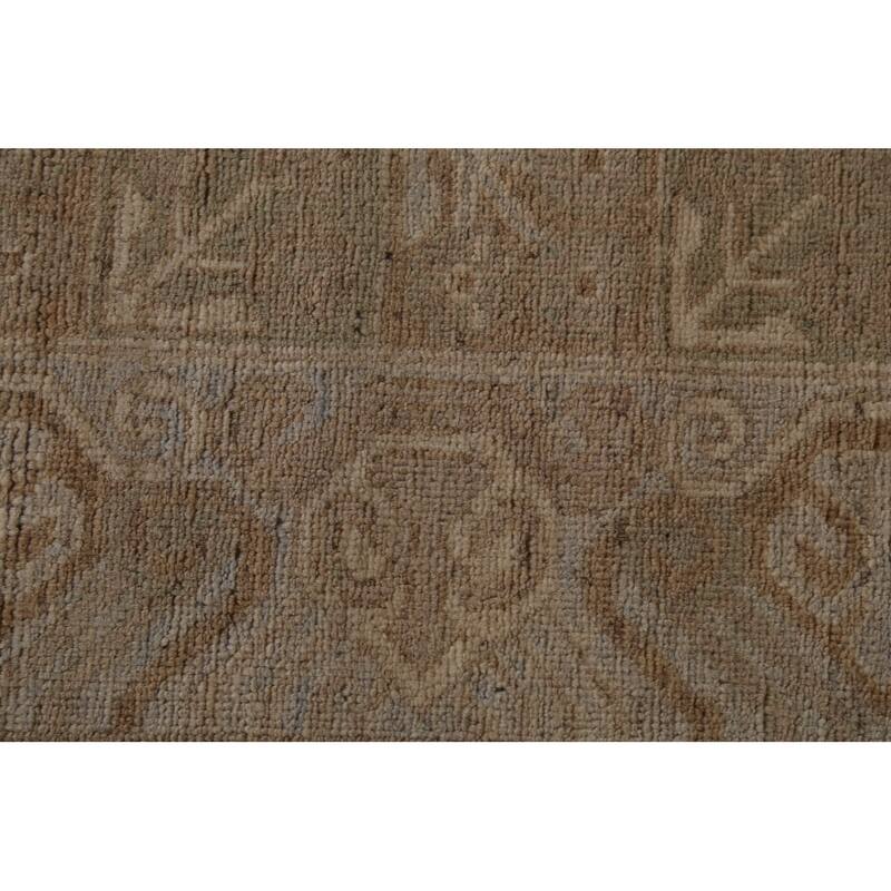 Vegetable Dye Oushak Turkish Large Rug Handmade Wool Carpet - 10'0"x 13'6"