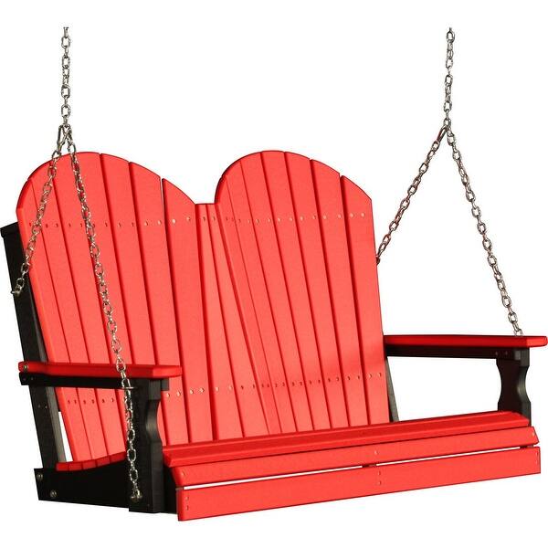 Poly 4 Foot Adirondack Outdoor Porch Swing Overstock 13476200