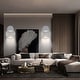preview thumbnail 17 of 18, Modern Crystal Wall Sconce Bathroom Vanity Hallway Light Fixtures Black