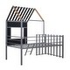 preview thumbnail 15 of 13, House-shaped Design Metal Twin size Loft Bed with Roof, Window, Guardrail, Ladder,Silver