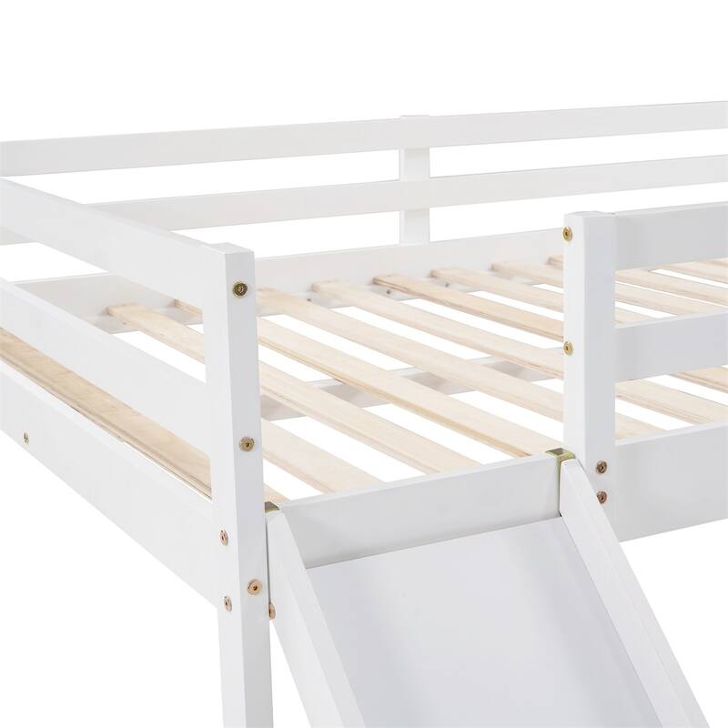 Merax Full Loft Bed with Slide