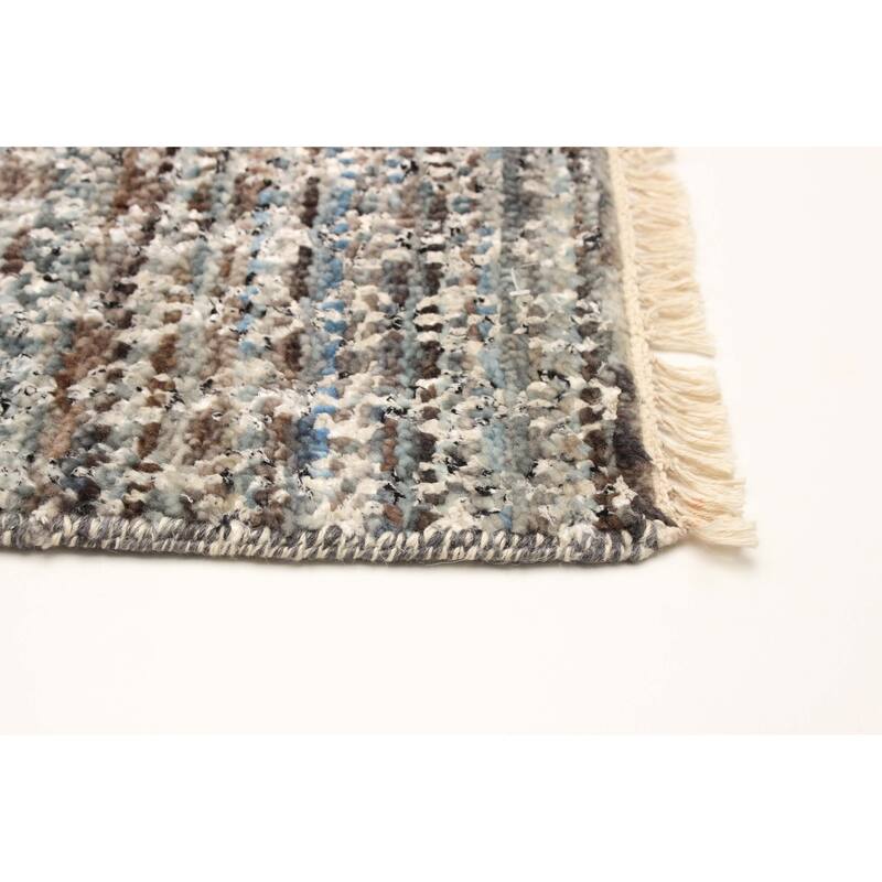 ECARPETGALLERY Hand-knotted Mystique Multi Color Viscose, Wool Rug - 2'6 x 8'3