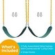 preview thumbnail 6 of 6, Jungle Gym Kingdom Playground Swing Set Outdoor Swing & Chain Set, 2 Pack, Green