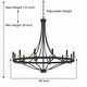 preview thumbnail 13 of 34, Acroma 12 Light 40In Modern Farmhouse Wagon Wheel Chandelier-UL - N/A